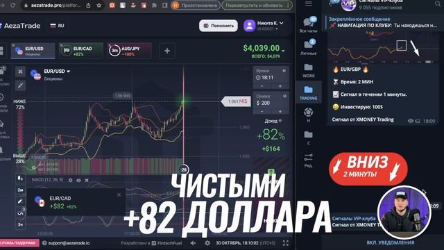 ТОРГУЮ ПО СИГНАЛАМ ИЗ ВИП КЛУБА смотреть онлайн