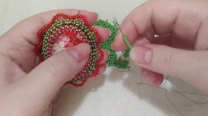 МК оформление края броши