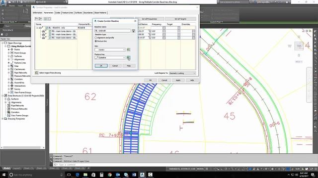 What’s New Features in Autodesk AutoCAD Civil 3D 2018 – Multiple Dynamic Baselines in a Corridor смотреть онлайн