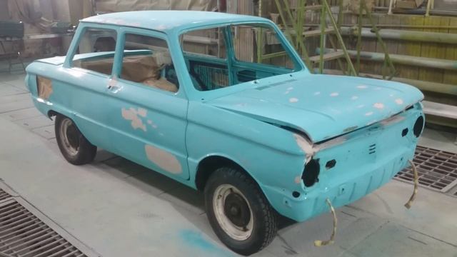 красим красиво в изумрудный цвет ЗАЗ 966 RS REALLY MONTE-CARLO смотреть онлайн