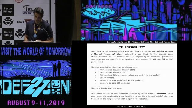 Jaime Sanchez - Derevolutionizing OS Fingerprinting cat and mouse game - DEF CON 27 Recon Village смотреть онлайн