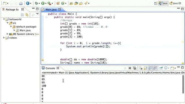 Java Arrays Tutorial смотреть онлайн