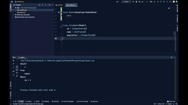 DIY | ORM на чистом python с нуля смотреть онлайн