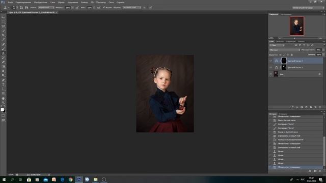 Полная ретушь портрета в "картинном" стиле смотреть онлайн