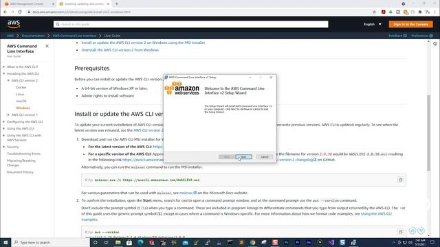 How to Install the AWS Command Line (CLI) on a Windows Computer смотреть онлайн