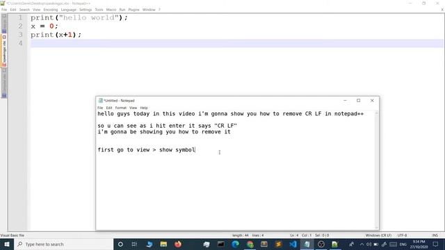 How to remove CR LF in notepad++ and also how to change font смотреть онлайн