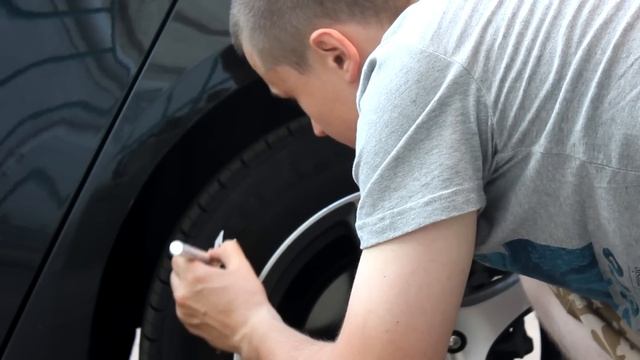 Стайлинг автомобильных шин (декор резины белым цветом) смотреть онлайн