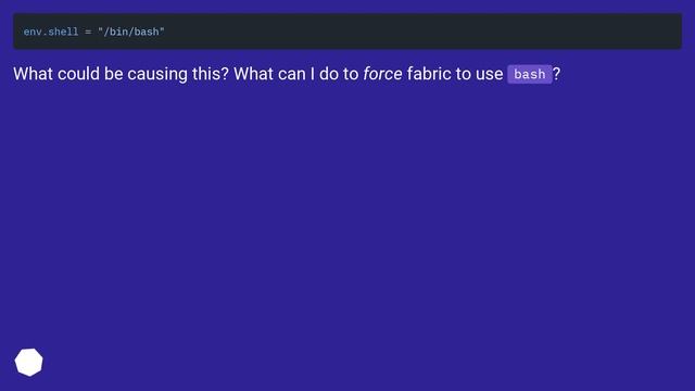 Why is fabric using /bin/sh смотреть онлайн