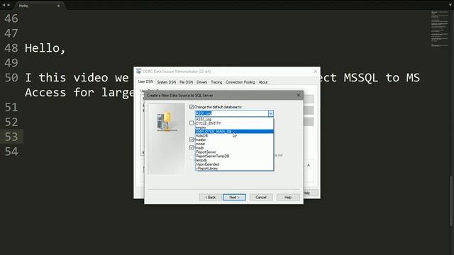 Connect MS Access Database to MS SQL Server Using ODBC смотреть онлайн