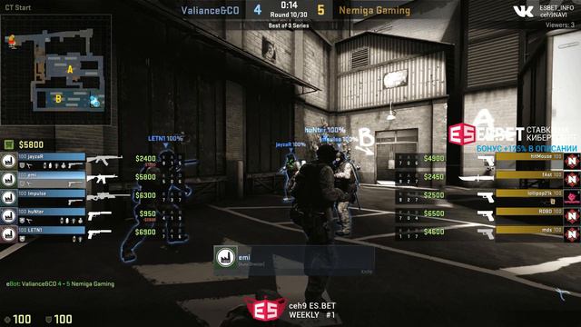 CS:GO LIVE || Valiance vs Nemiga || BO3 || Ceh9 ES.BET Weekly #1 смотреть онлайн