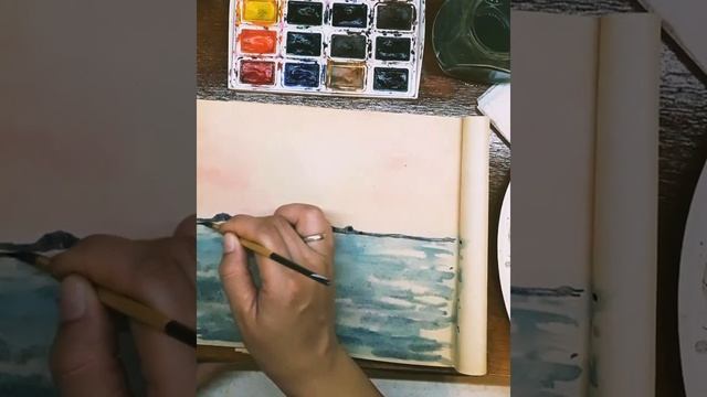 Как нарисовать Море. Акварель. смотреть онлайн