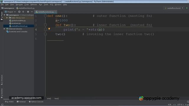 Nested functions & scope - Lesson 93 смотреть онлайн