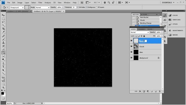Nebula Star Scene in Photoshop CS4 смотреть онлайн