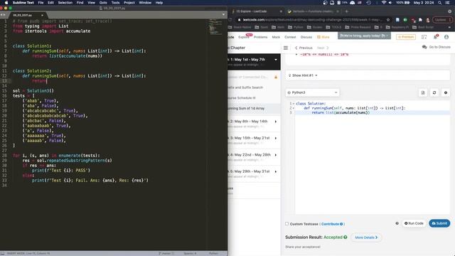 2021-05-03 LeetCode 1480 смотреть онлайн