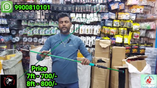 Solid Fiber Unbreakable Rod Baitcasting & Spinning 600/-only Rainbow 🌈 Rod 1000/-only #fishing #rod