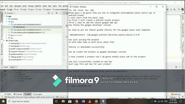 How to integrate google places autocomplete API in android || Places autocomplete API in android смотреть онлайн