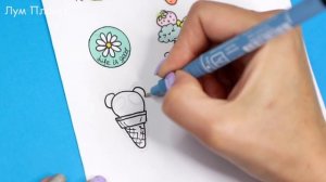 12 DIY Летние НАКЛЕЙКИ своими руками! БЕЗ КЛЕЯ! Как сделать наклейки