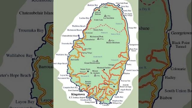 map of St Vincent Island смотреть онлайн