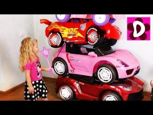 Bad Baby ПРЕВРАЩЕНИЕ Автопарка в БАШНЮ Вредные Детки Magic Little Driver on Power Wheels Cars