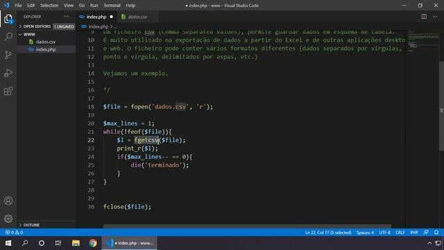 PHP 8 PARTE 2 #037 LEITURA DE FICHEIROS CSV COM PHP смотреть онлайн