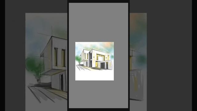 Post rendering of a building sketch. смотреть онлайн