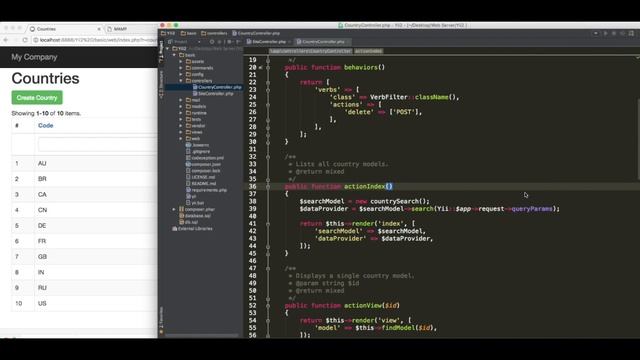Working with Controllers - Yii 2 смотреть онлайн