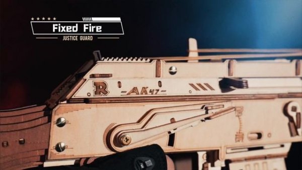 ROKR AK-47 Assault Rifle Gun Toy 3D Wooden Puzzle LQ901