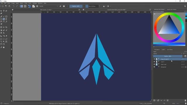How to make a (.svg) vector Logo in Krita and color it смотреть онлайн