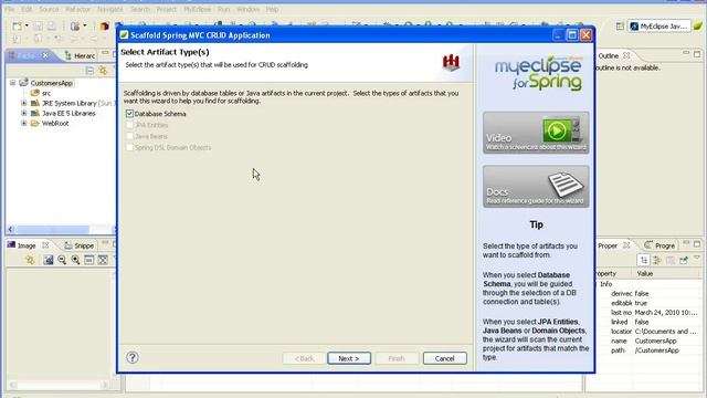Spring Tutorial - Scaffolding a Spring MVC application from a Database Schema смотреть онлайн