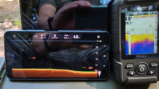 Lucky FF718LiC-W Fishfinder vs. Deeper Chirp+ сравнение. смотреть онлайн