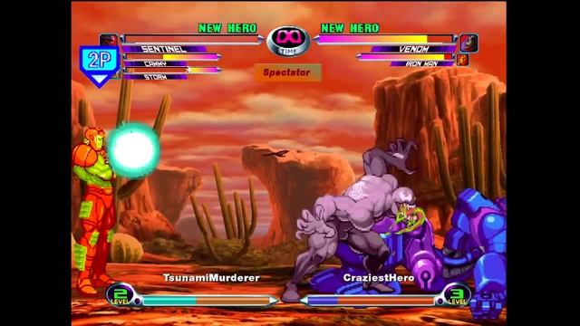 Marvel vs. Capcom 2 Online Player Match 4 смотреть онлайн