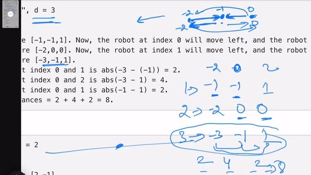 Leetcode BiWeekly contest 106 - Medium - Movement of Robots смотреть онлайн