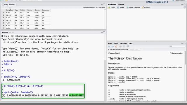 Poisson Distribution in R | R Tutorial 3.2 | MarinStatsLectures смотреть онлайн