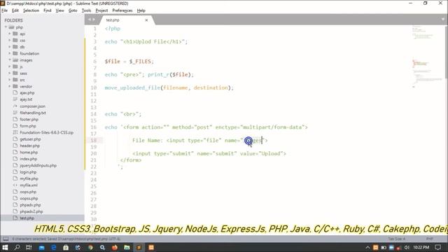 PHP Advanced Part-20 | Uploaded File | How To Upload A File On Server | PHP Advanced Tutorial смотреть онлайн