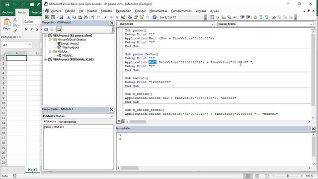 81 excel vba 2019: Pausar código de macro смотреть онлайн
