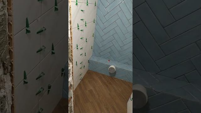обзор выполненной работы с плиткой !) комбинированный санузел. #кафельшик смотреть онлайн