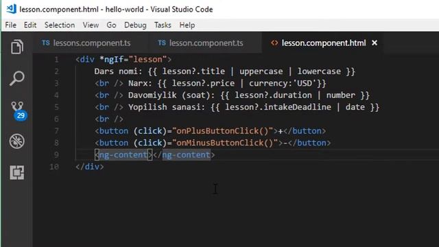 Angular asoslari. 4-Bo'lim. 6-Dars. ng-content va ng-container ko'rsatmalari. смотреть онлайн