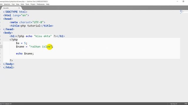 PHP Bangla Tutorial for Beginners Full - PHP Tutorial Part 3 - Declaring PHP Variables смотреть онлайн