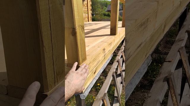 Пристройка веранды 3*6 из бруса)