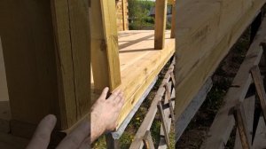 Пристройка веранды 3*6 из бруса)