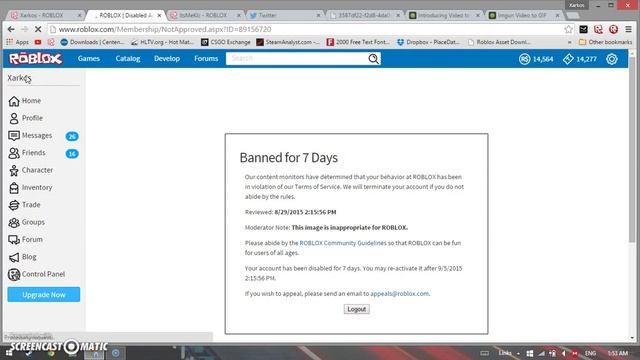 Roblox: Banned for 7 days For A Ridiculous Reason смотреть онлайн