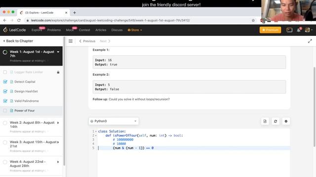 342. Power of Four - Day 4/31 Leetcode August Challenge смотреть онлайн