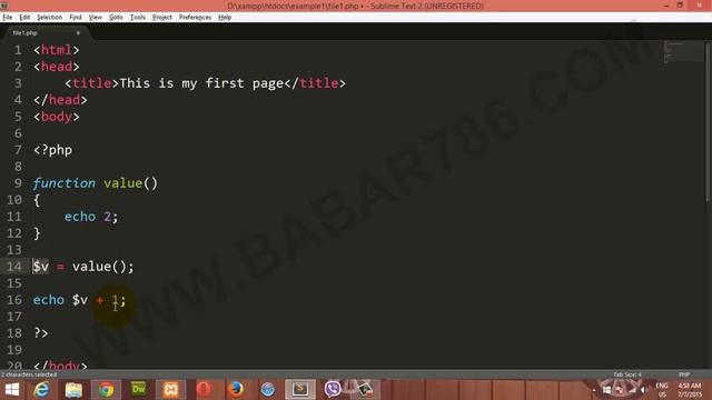 PHP class 22 function with return statement in Urdu and Hindi смотреть онлайн