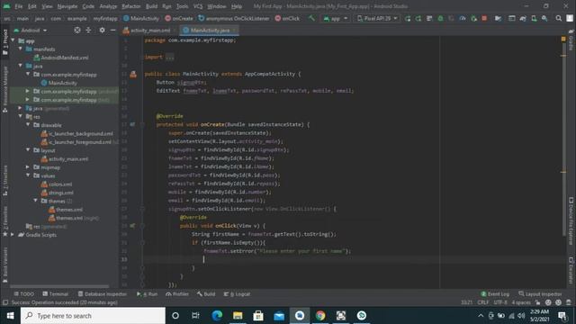 How to set error in empty edit text in android studio | It Souls | смотреть онлайн