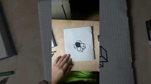 Как нарисовать куб/How to draw a cube смотреть онлайн