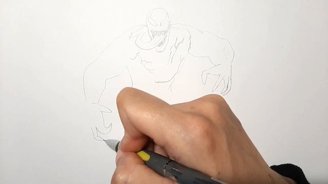 Как нарисовать Венома (Marvel) | How To Draw Venom | Sketch (Step by Step) смотреть онлайн