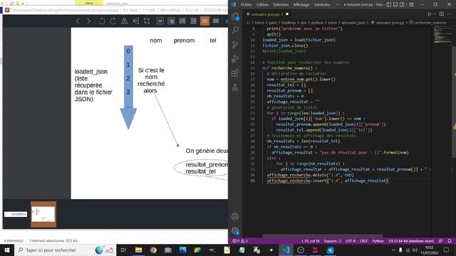tuto python : importer une base de données JSON et lexploiter avec interface graphique tkinter