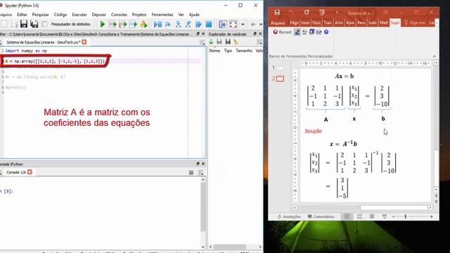 Solução de sistema de equações lineares com a rotina numpy.linalg.solve do Python смотреть онлайн