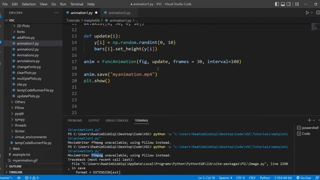 Matplotlib Series Part#16 - How to Save Animations (MP4 Video or GIF) смотреть онлайн