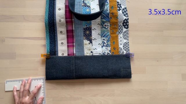 DIY Easy scrap fabric sewing projects Ideas/Denim Patchwork Tote bag for beginners making at home смотреть онлайн